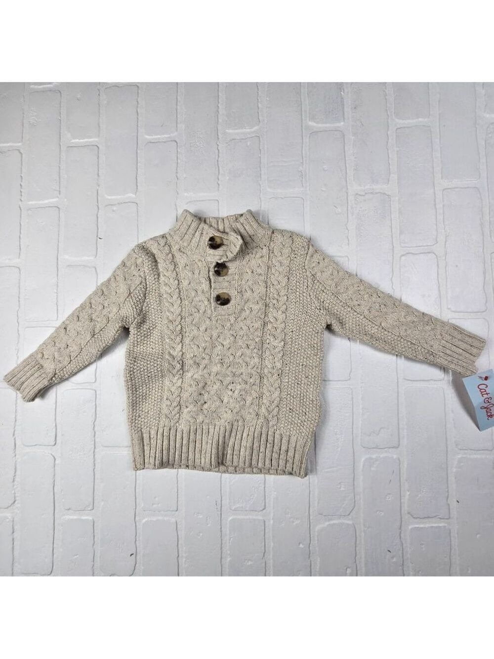 Cat & Jack Oatmeal Knit Sweater Size 2T